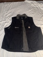 Men's Sherpa-Lined Canvas Work Vest with Zip Front — listing 6
