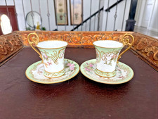Antique Hand-Painted Porcelain Demitasse Coffee Cup with Aesthetic Movement Floral Decoration Yes, a printed/stamped mark — listing 2