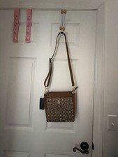 Tommy Hilfiger Black Leather Crossbody Bag with Logo Jacquard Trim — listing 3