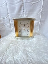 Bulova Quartz Brushed Brass Desk Clock, Model B7993 — listing 2