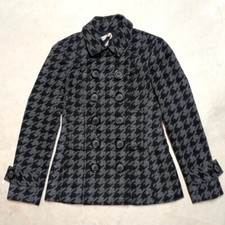 Bailey 44 Green Wool-Blend Cropped Double-Breasted Peacoat Jacket, Size XS — listing 4