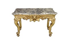 Louis XV Style Giltwood Side Table with Onyx Top — listing 6