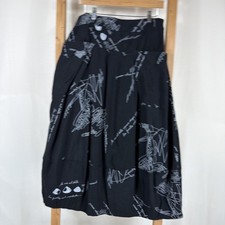 Comfy USA Black Flowy Mesh Knit Midi Skirt, Size L — listing 6