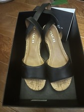Coach Signature Jacquard Peep-Toe Slingback Wedge Sandals — listing 3