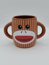 Galerie Sock Monkey Double Handle Ceramic Coffee Mug — listing 3