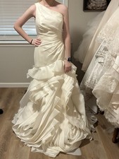 White by Vera Wang Strapless Blush Tricolor Tulle A-Line Wedding Dress