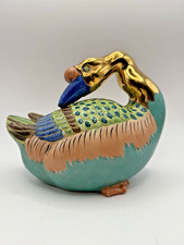 Porcelain Stretching Goose Figurine with Open Beak — listing 5