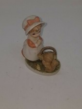 Vintage Praying Squirrel/Chipmunk in Bed with Teddy Bear Resin Figurine — listing 5