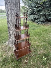 Antique Victorian Spindle Etagere 3-Tier Display Shelf Stand — listing 2