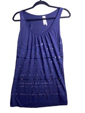 Kische Black Sequin Front Sleeveless Tank Top with Chiffon Ruffle, Size S, listing 6