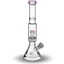 Encore Glass Beaker Base Water Pipe with Tree Percolator and White Accents — listing 4