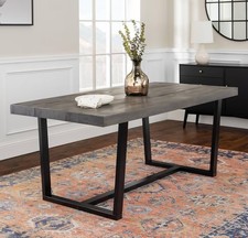 Country Pine Farmhouse Dining Table with Six Napoleon/Balloon-Back Chairs — listing 2