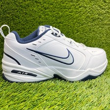 Nike Air Monarch IV Men's Cross Training Shoe, White/Metallic Silver/Midnight Navy, Size 10.5 — listing 2