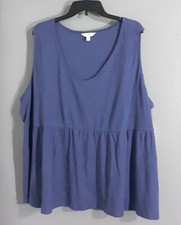 Terra & Sky Black Spaghetti Strap Cami Tank Top, Plus Size 0X (14W) — listing 6