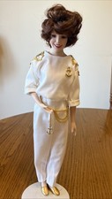 Vintage Blonde Girl Doll in Tweed Jacket and Fur-Trim Coat, Maker Unknown — listing 6