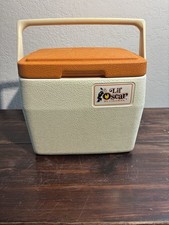 Vintage Coleman Lil' Oscar Personal Cooler, Orange & Cream — listing 6