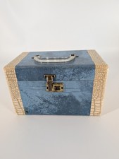 Vintage 1930s-40s Art Deco Faux Alligator Embossed Leather Train Case Vanity Box — listing 6