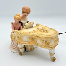 Vintage Bisque Porcelain Piano Baby Girl Night Light Lamp — listing 2