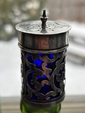 Antique Sterling Silver Hammered Individual Pepper Shaker / Pepperette — listing 2