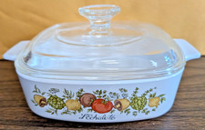 Vintage Corning Ware L'Echalote Spice of Life Casserole Dish with Pyrex Lid — listing 5