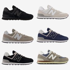 New Balance 574 Classic Sneakers Blue White Suede — listing 2