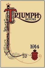 1914 Triumph Cycles Catalogue / Sales Brochure (Pultney Currie, Carlisle Dealer Overprint)