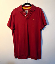 Abercrombie & Fitch Muscle Fit Navy Pique Polo Shirt, Men's L
