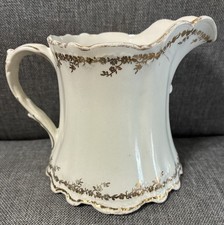 Antique 1880s White Ironstone China Serving Dishes, Set of Four (Scalloped, Oval Platter, and Round Plates) — listing 5