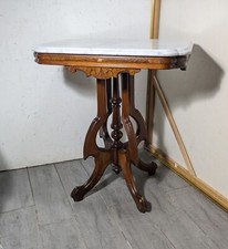 Antique Victorian Eastlake Walnut Parlor Chair with Burgundy Velvet Upholstery — listing 6