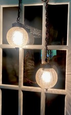 Vintage Tiflany-Style Molded Plastic Swag Pendant Lamp with Floral Design — listing 6