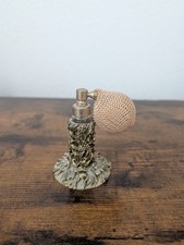 Vintage Pressed Glass Perfume Atomizer Bottles with Gold Mesh Bulb Sprayers (Group of 3) — listing 5