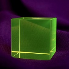 Depression Era Uranium Glass Small Plate / Saucer, 4.5 inch — listing 4