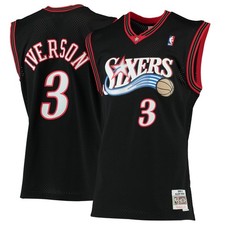 Mitchell & Ness Allen Iverson Philadelphia 76ers 2000-01 Hardwood Classics Swingman Jersey #3 Black — listing 3