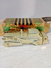 Avon Solid Gold Cadillac Leather After Shave Glass Decanter Bottle — listing 6