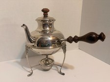 Rococo Revival Silver-Plated Moroccan-Style Teapot with Repoussé Body and Bud Finial — listing 6