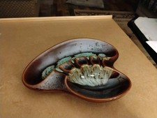 Vintage Brown Drip Glaze Redware Pottery Jardiniere Pot — listing 3