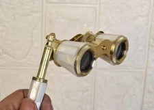 Antique French Mother of Pearl & Brass Opera Glasses — listing 3