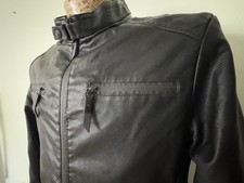 Fried Denim NYC Men's Quilted Faux Leather Moto Jacket XL — listing 2