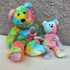 Ty Beanie Baby Tie-Dye Teddy Bear (likely 'Garcia' or 'Peace' style) — listing 3