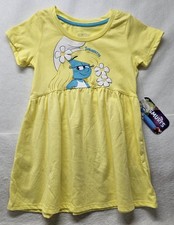 Girls' Smurfette & Daisy Print Short-Sleeve Skater Dress — listing 4