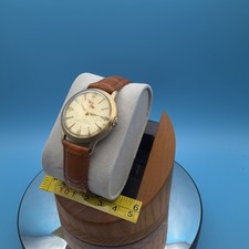 Vintage Novelty Postage Stamp Watch with 1-Cent Franklin Stamp Dial, Leather Band — listing 4