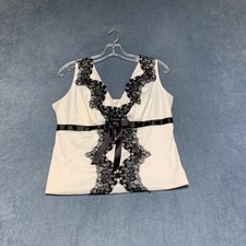 Cache Black & Blush Pink Cage-Trim Cropped V-Neck Top — listing 4