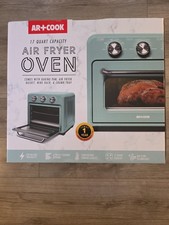 Retro-Style Cream & Gold Digital Countertop Air Fryer Toaster Oven — listing 2