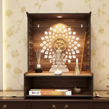 Hand-Carved Wooden Hindu Temple Mandir Home Shrine — listing 3