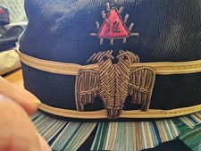 Vintage Masonic Scottish Rite 32nd Degree Double-Headed Eagle Ring with Diamond Accent, Yellow Gold — listing 2