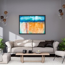 Framed Abstract Mixed-Media Painting, Signed and Dated 1993 — listing 3