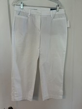 Talbots Skimmer Cotton Capri Pants, Khaki, Women's Size 16 — listing 5