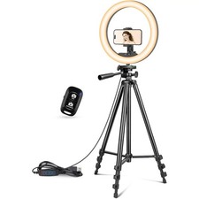 LED Selfie Ring Light with Bluetooth Remote Selfie Stick Tripod and Phone Holder — listing 4
