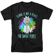 Rick and Morty Character Grid Graphic T-Shirt, Black