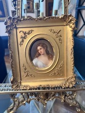 Antique Austrian Hand-Painted Porcelain Portrait Tankard/Pitcher with Victorian Lady Motif — listing 2